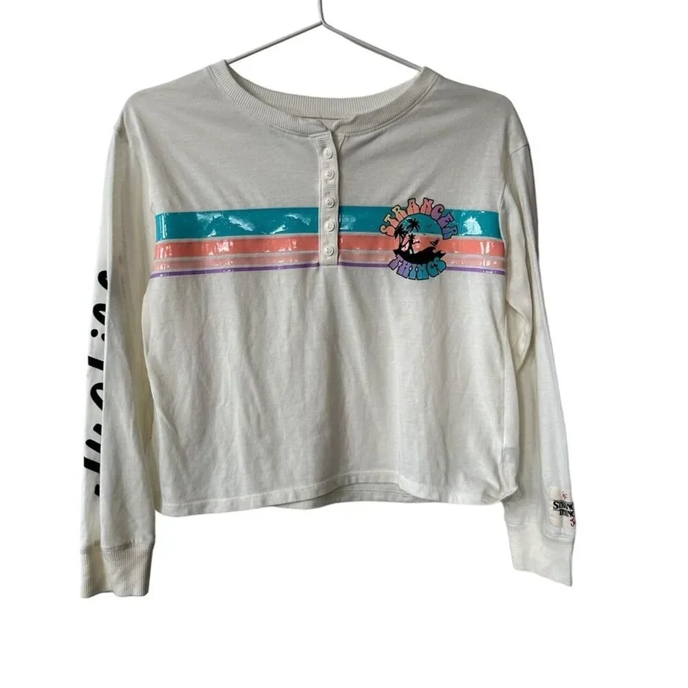 Stranger Things Girls Long Sleeve Top by Justice size Medium